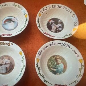 Set of 4 Vintage style Kellogg’s Cereal Bowls